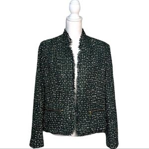 Chicos Emerald Tweed Jacket